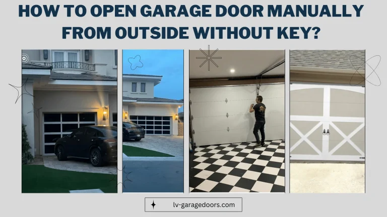 How To Open Garage Door Manually From Outside Without Key?